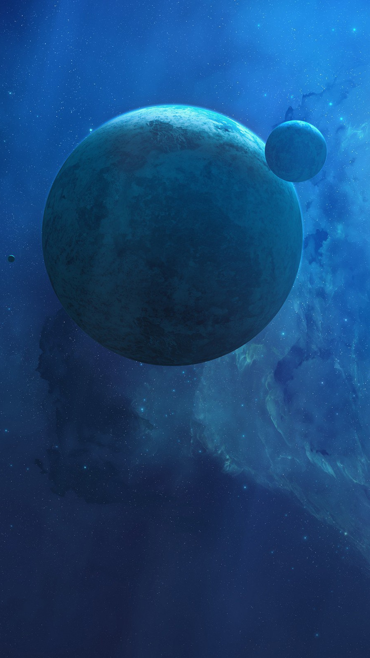 Обои атмосфера, земля, планета, арт, космическое пространство в разрешении 750x1334