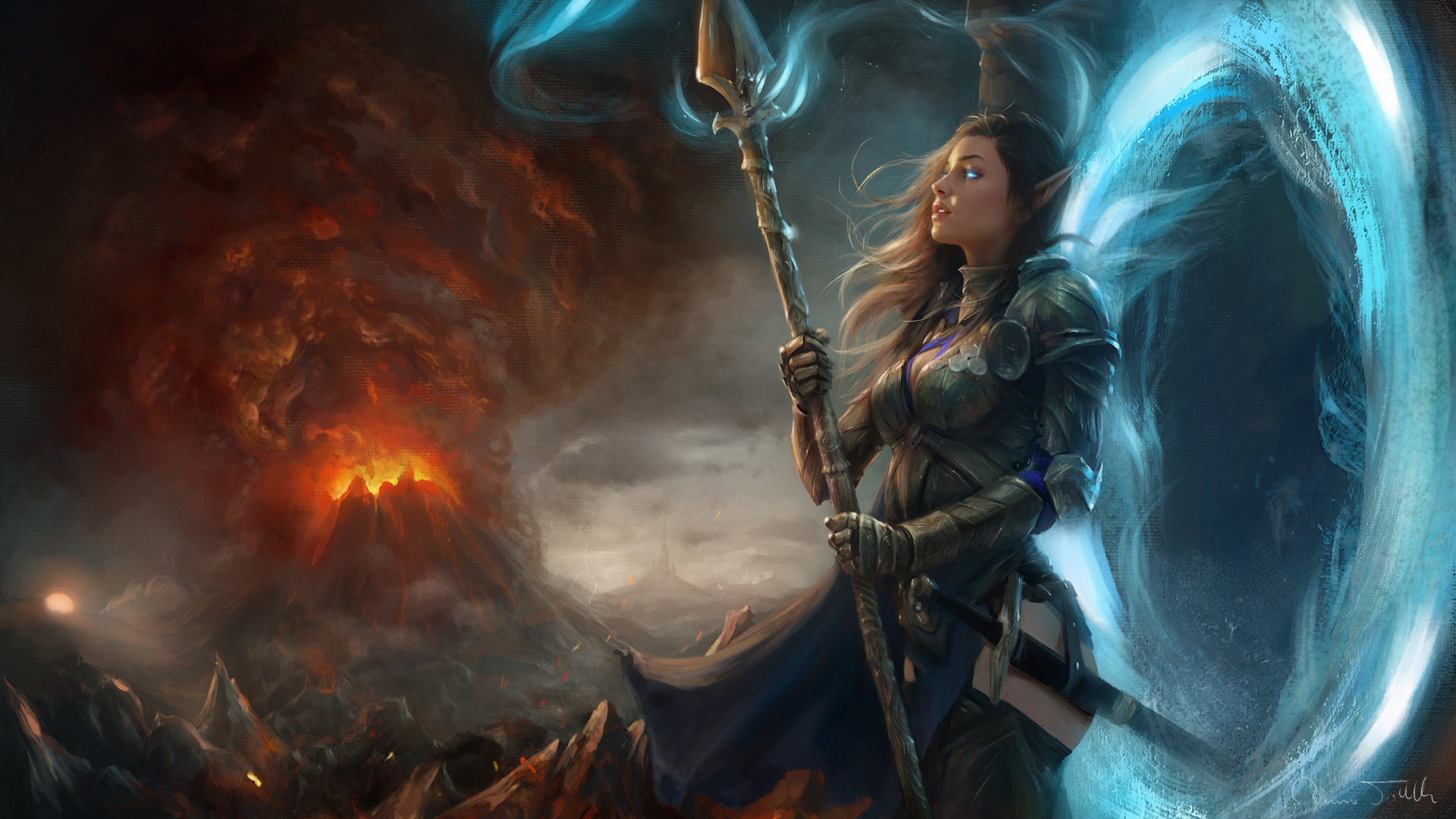 Обои арт, цифровое искусство, произведение искусства, артист, компьютерная игра в разрешении 1920x1080