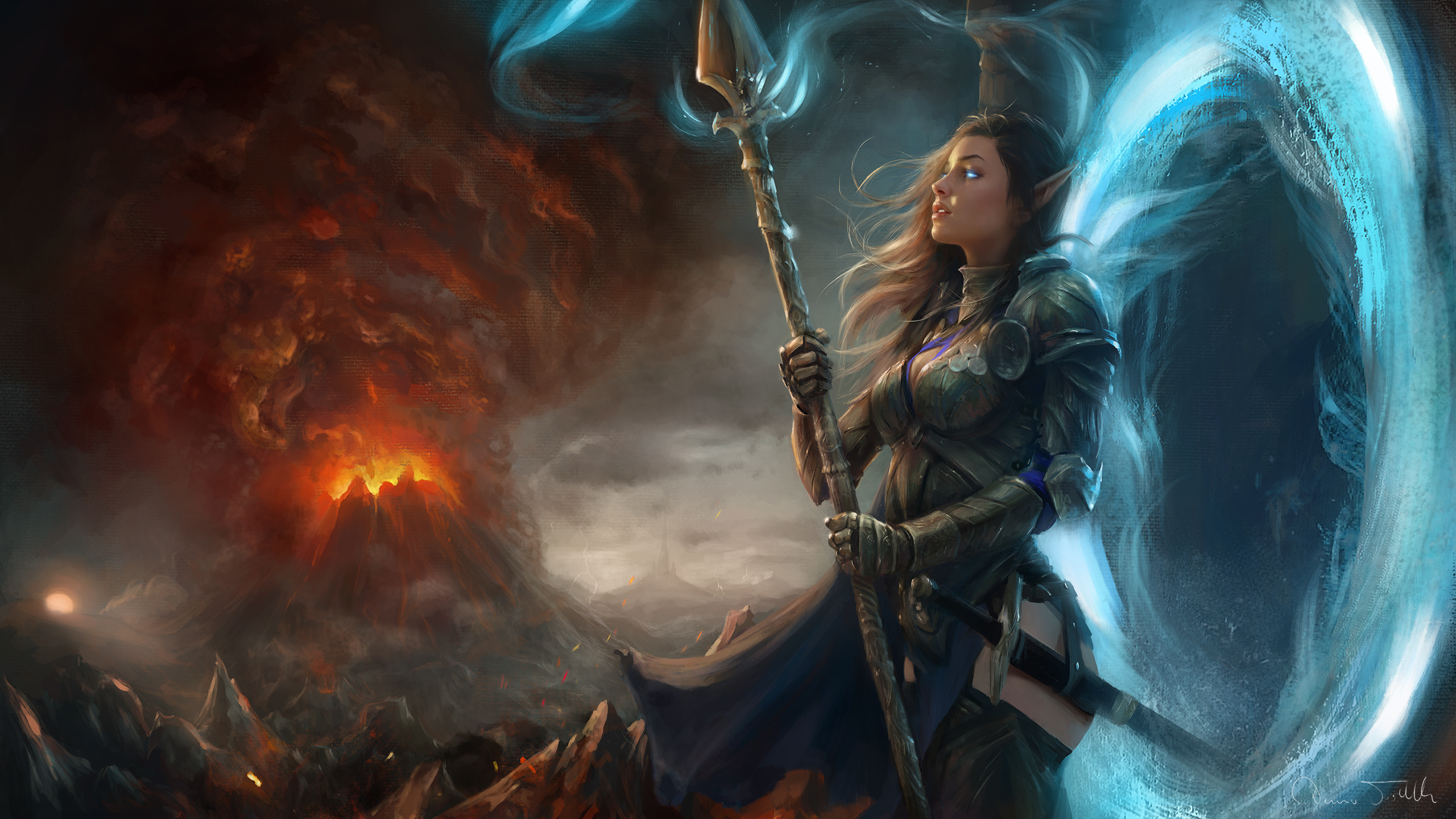 Обои арт, цифровое искусство, произведение искусства, артист, компьютерная игра в разрешении 2560x1440