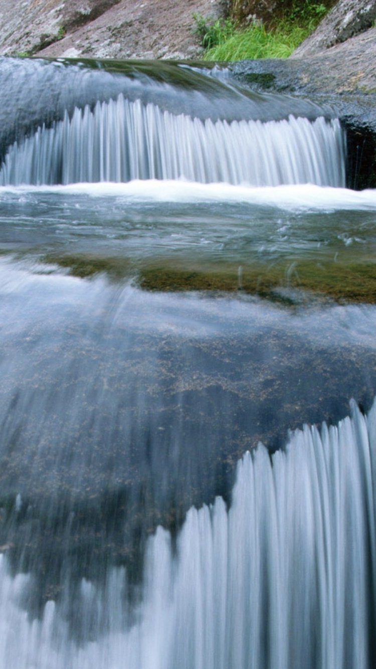 Обои природа, водопад, гидроресурсы, водоем, вода в разрешении 750x1334