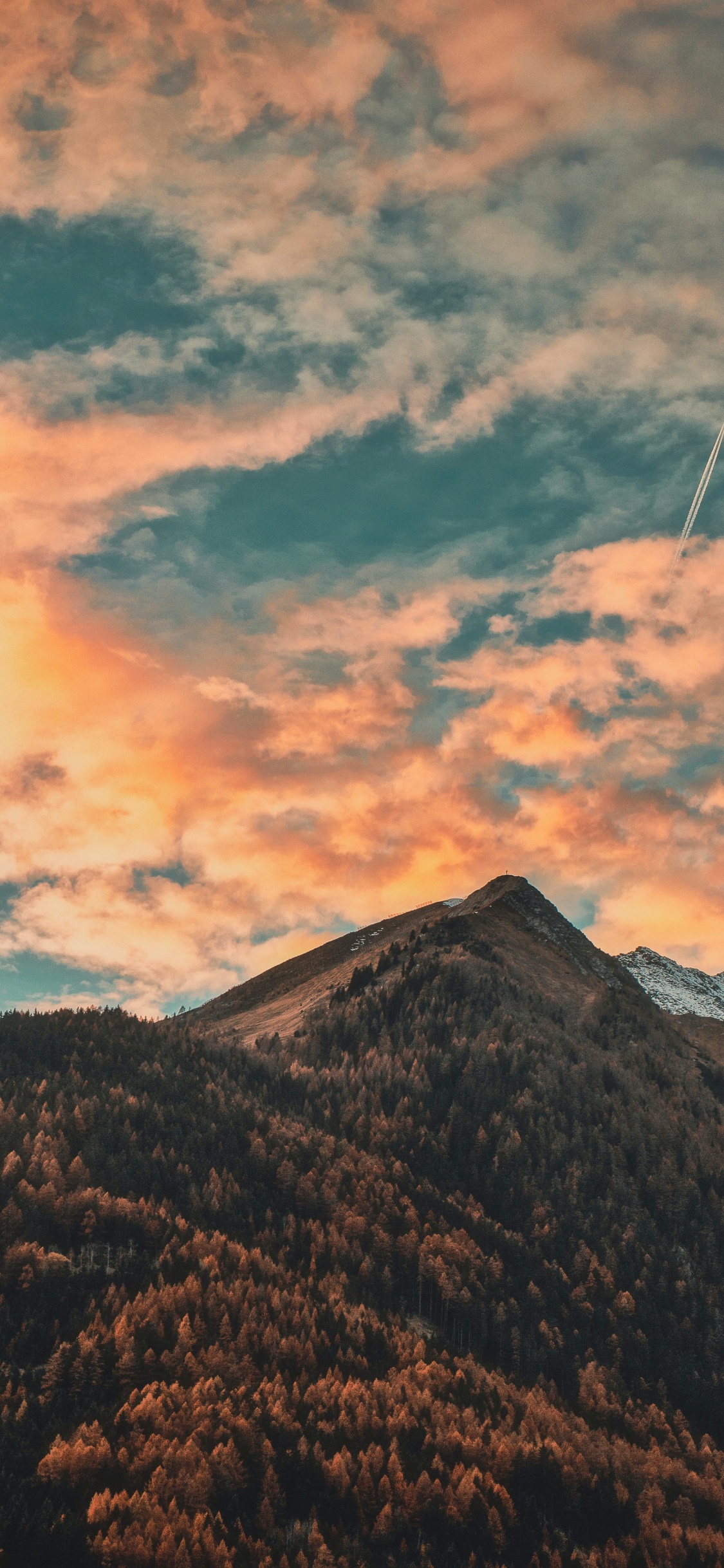 Обои природа серый оранжевый, Альпы, природа, гора, пейзаж в разрешении 1125x2436