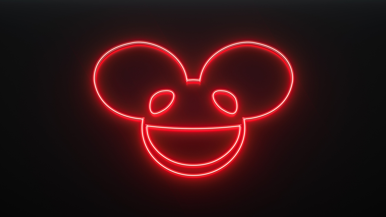Обои красный цвет, сердце, любовь, неон, орган в разрешении 1280x720