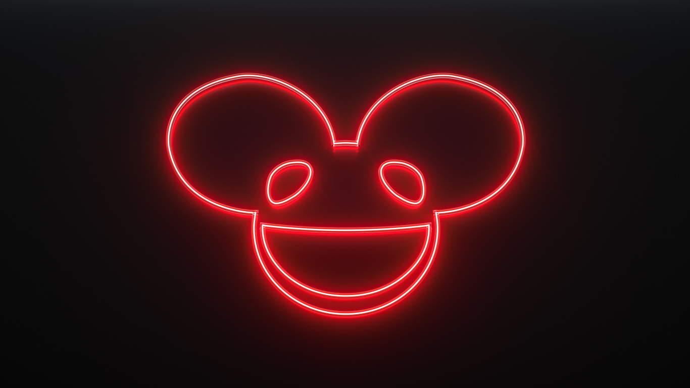 Обои красный цвет, сердце, любовь, неон, орган в разрешении 1366x768
