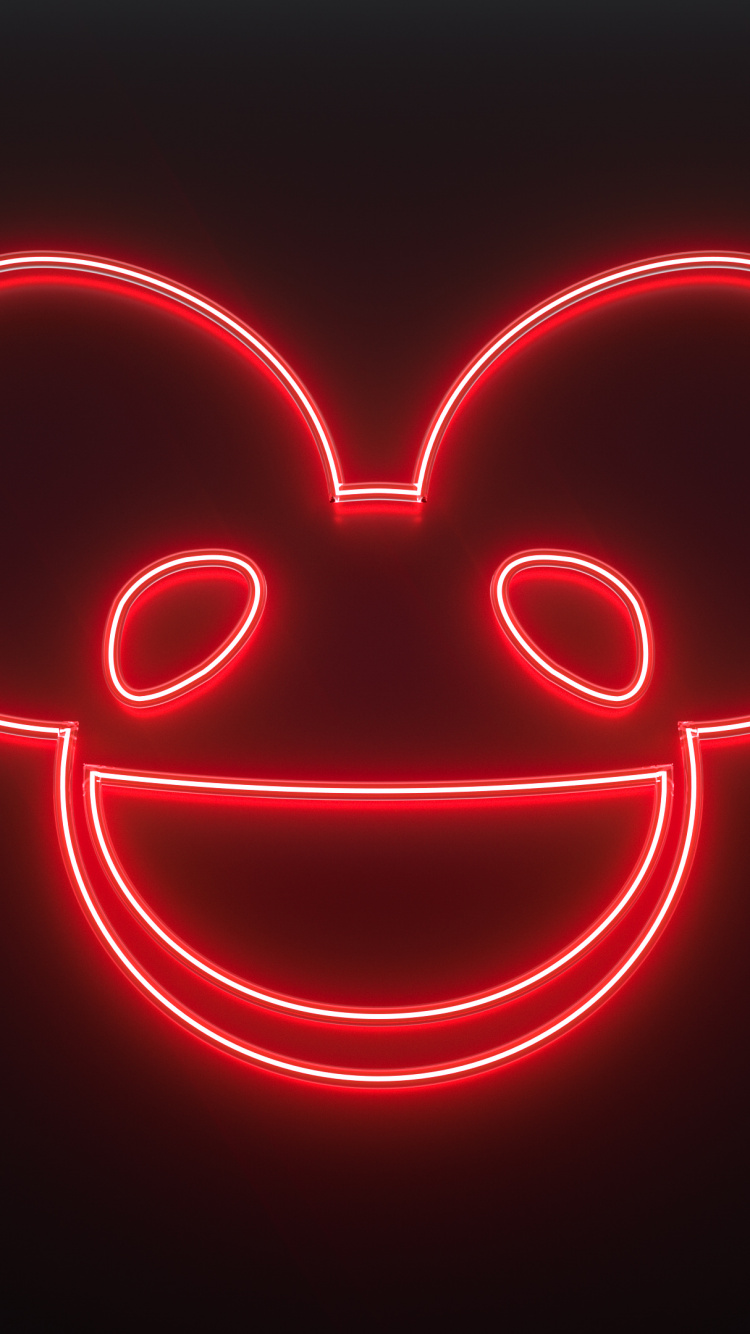 Обои красный цвет, сердце, любовь, неон, орган в разрешении 750x1334