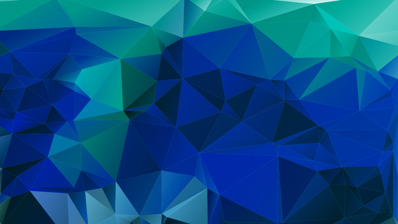 Обои синий, узор, треугольник, симметрия, линия в разрешении 1366x768