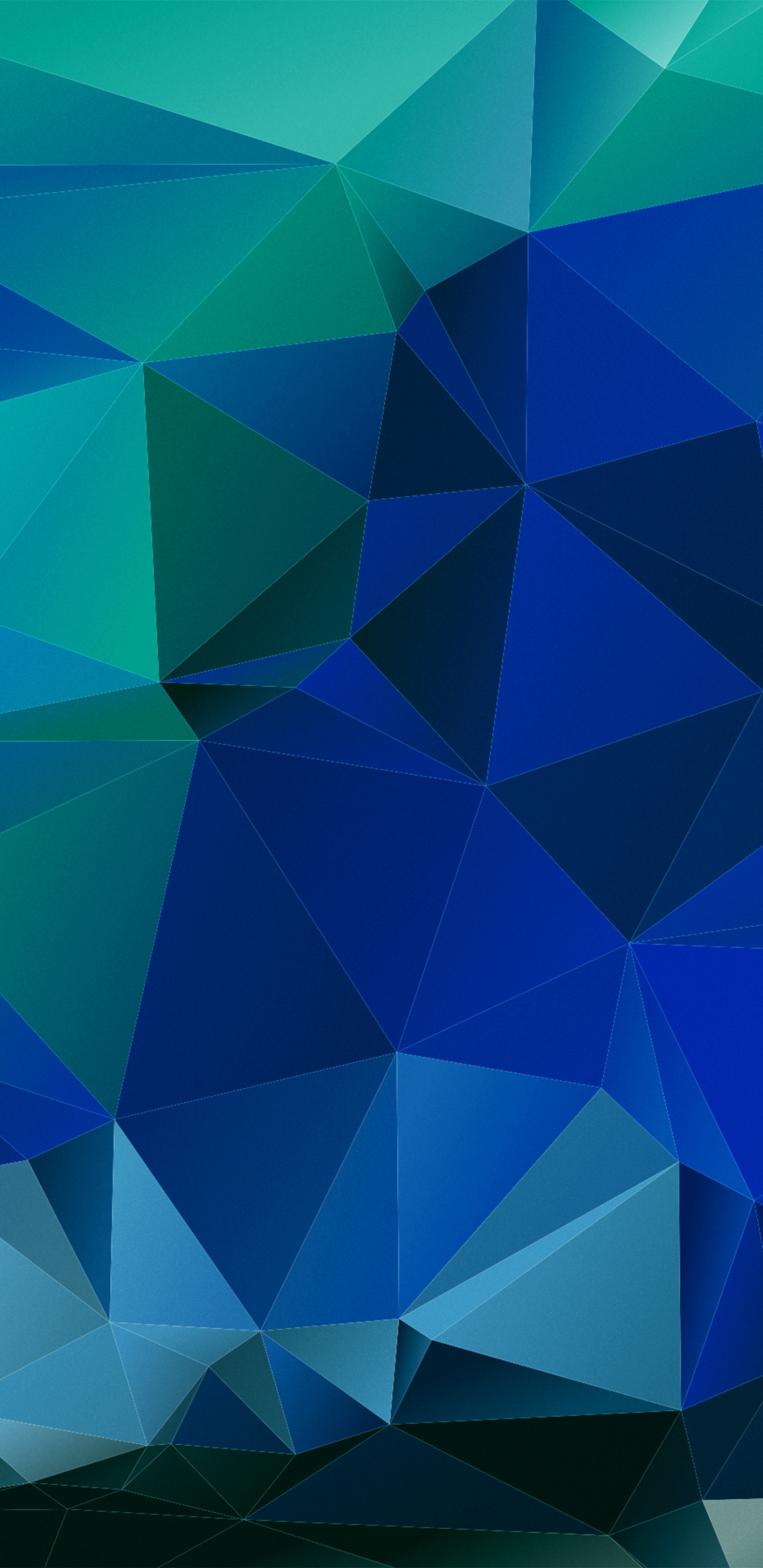 Обои синий, узор, треугольник, симметрия, линия в разрешении 1440x2960