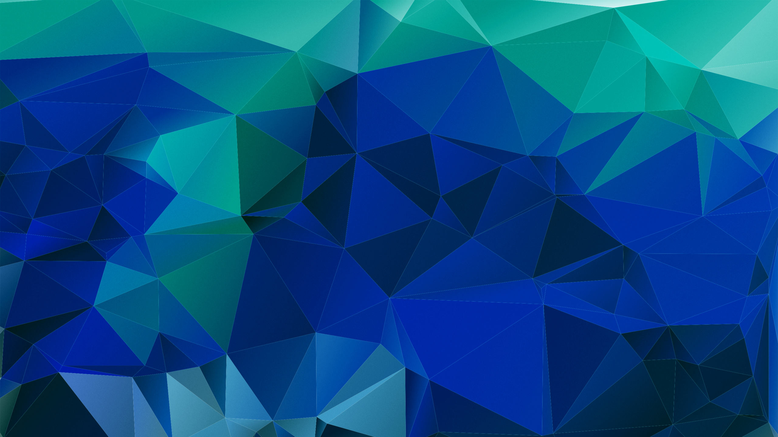 Обои синий, узор, треугольник, симметрия, линия в разрешении 2560x1440