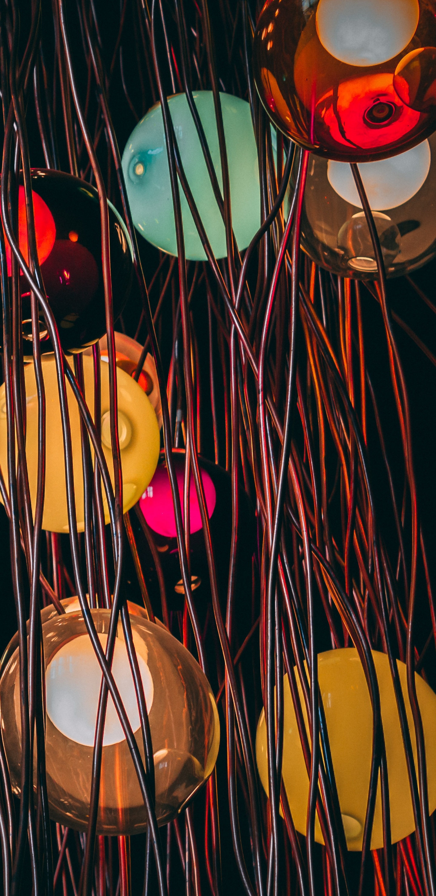 Обои освещение, электрическое освещение, абажур, свет, ткань в разрешении 1440x2960