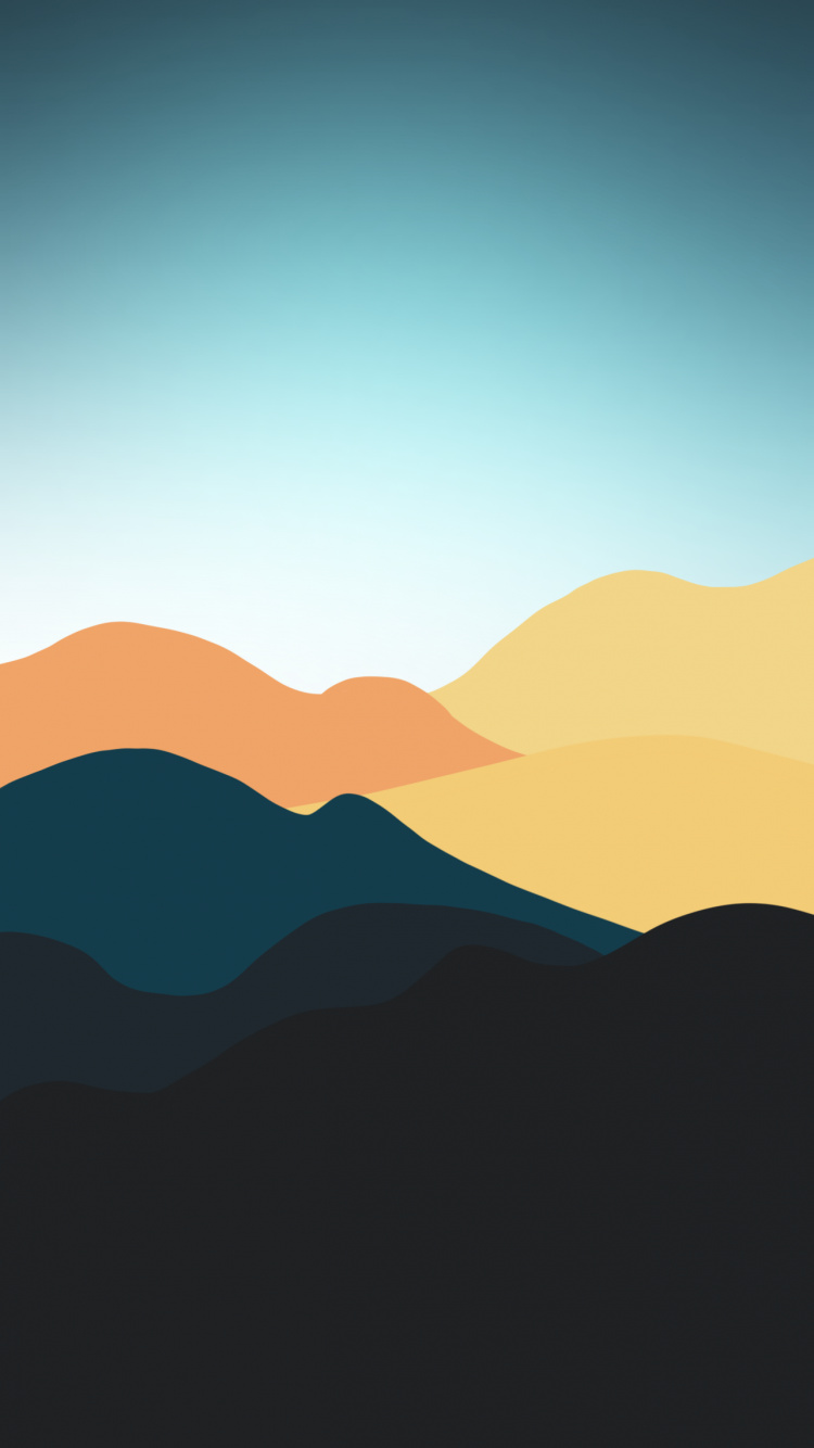 Обои облако, гора, послесвечение, сумрак, природный ландшафт в разрешении 750x1334