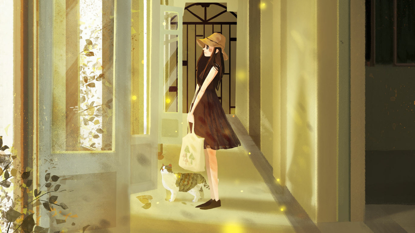 Обои роман, свет, освещение, снимок, подруга в разрешении 1366x768