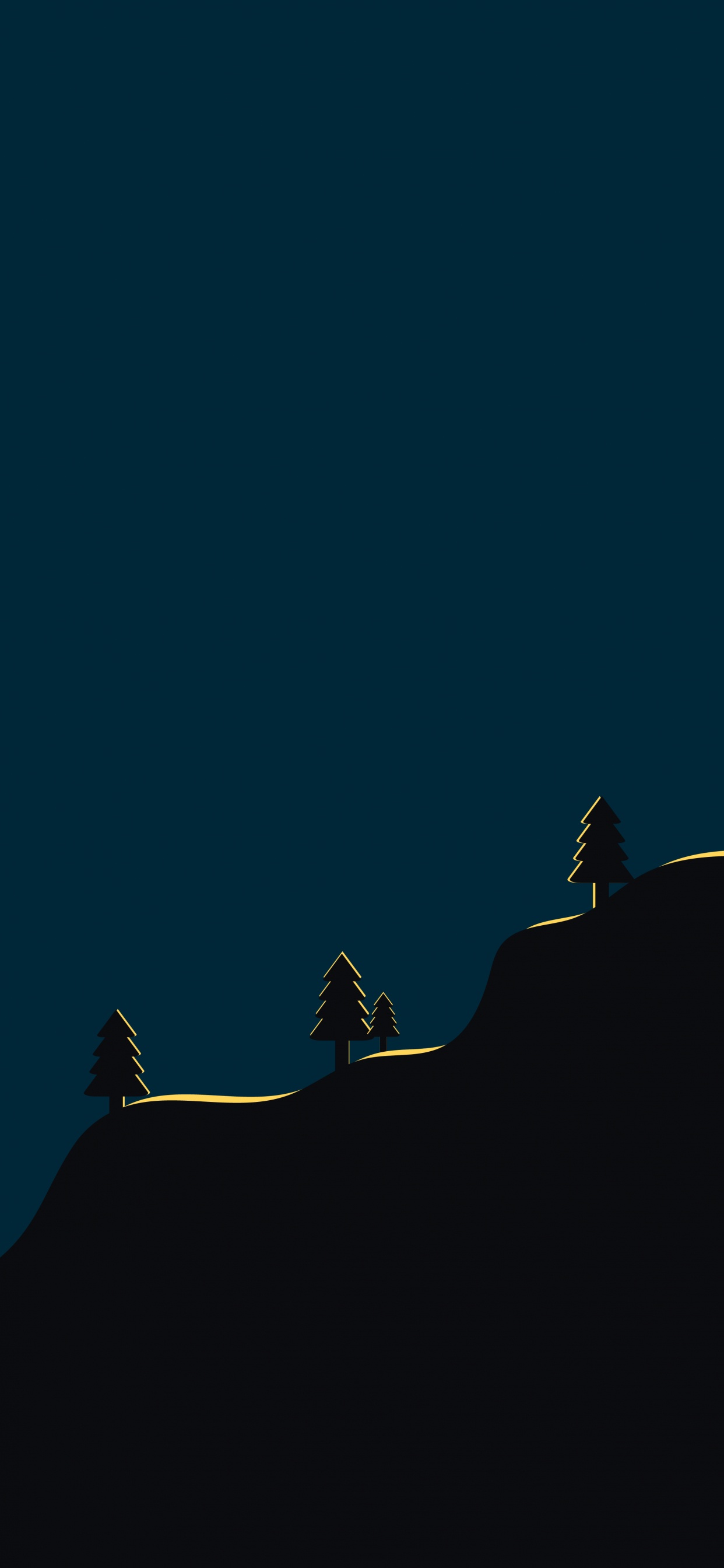 Обои склон, полутона и оттенки, пейзаж, электрик, замораживание в разрешении 1242x2688