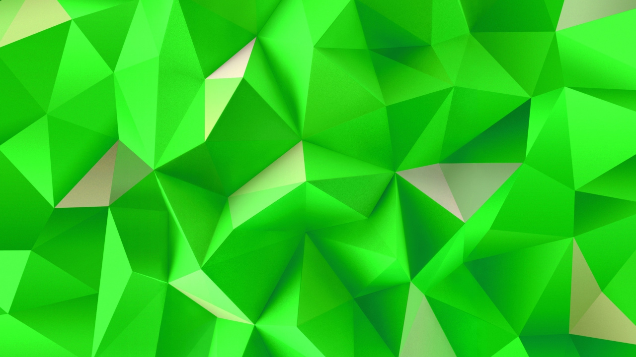 Обои треугольник, зеленый, узор, симметрия, угол в разрешении 1280x720