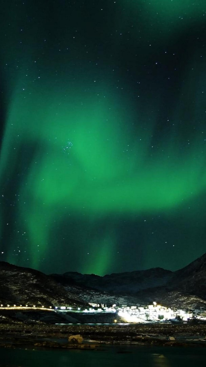 Обои Аврора, природа, зеленый, свет, природный ландшафт в разрешении 720x1280