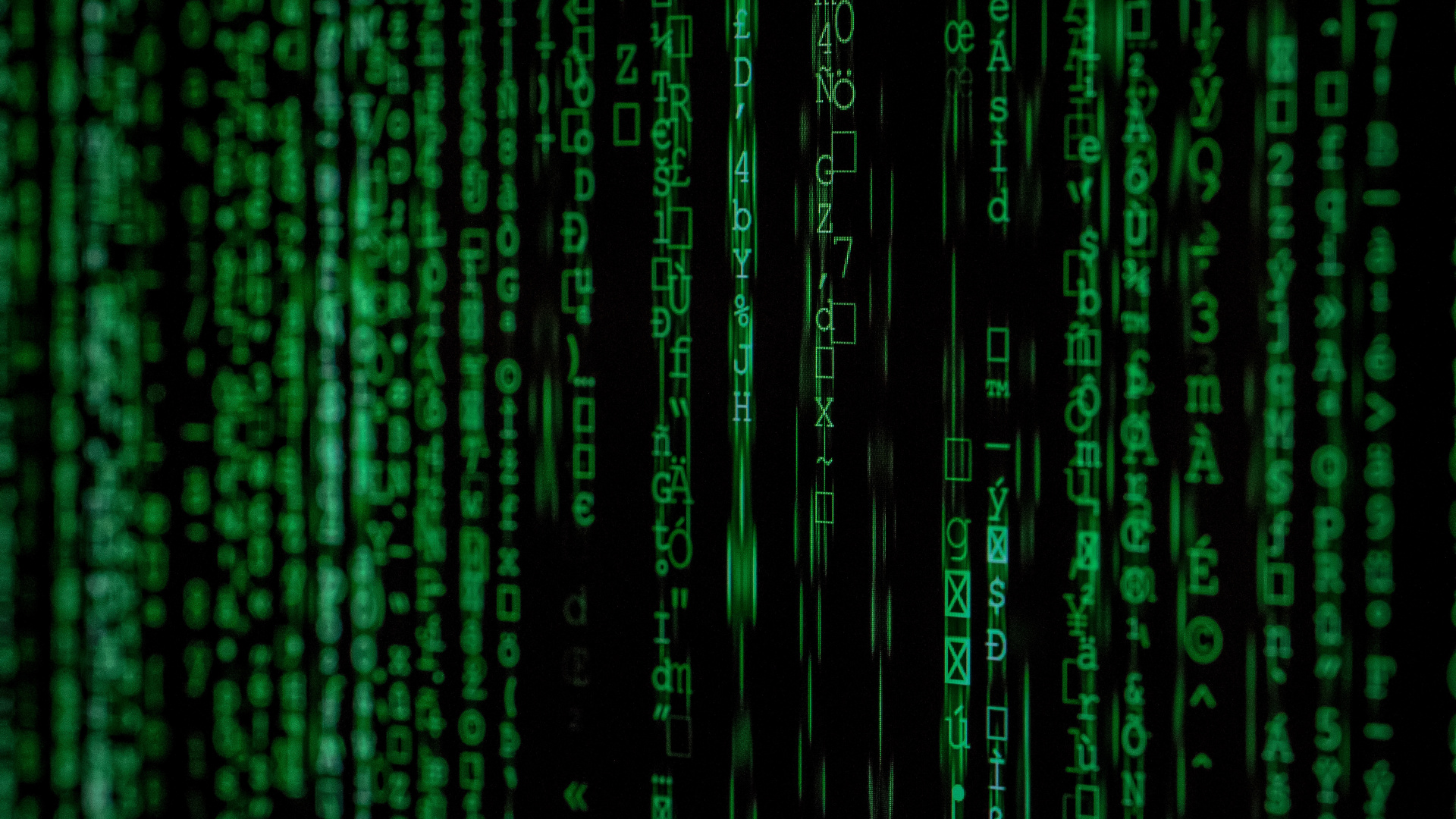 Обои зеленый, узор, зеленый кодирование, Информационные технологии, уязвимость в разрешении 1920x1080