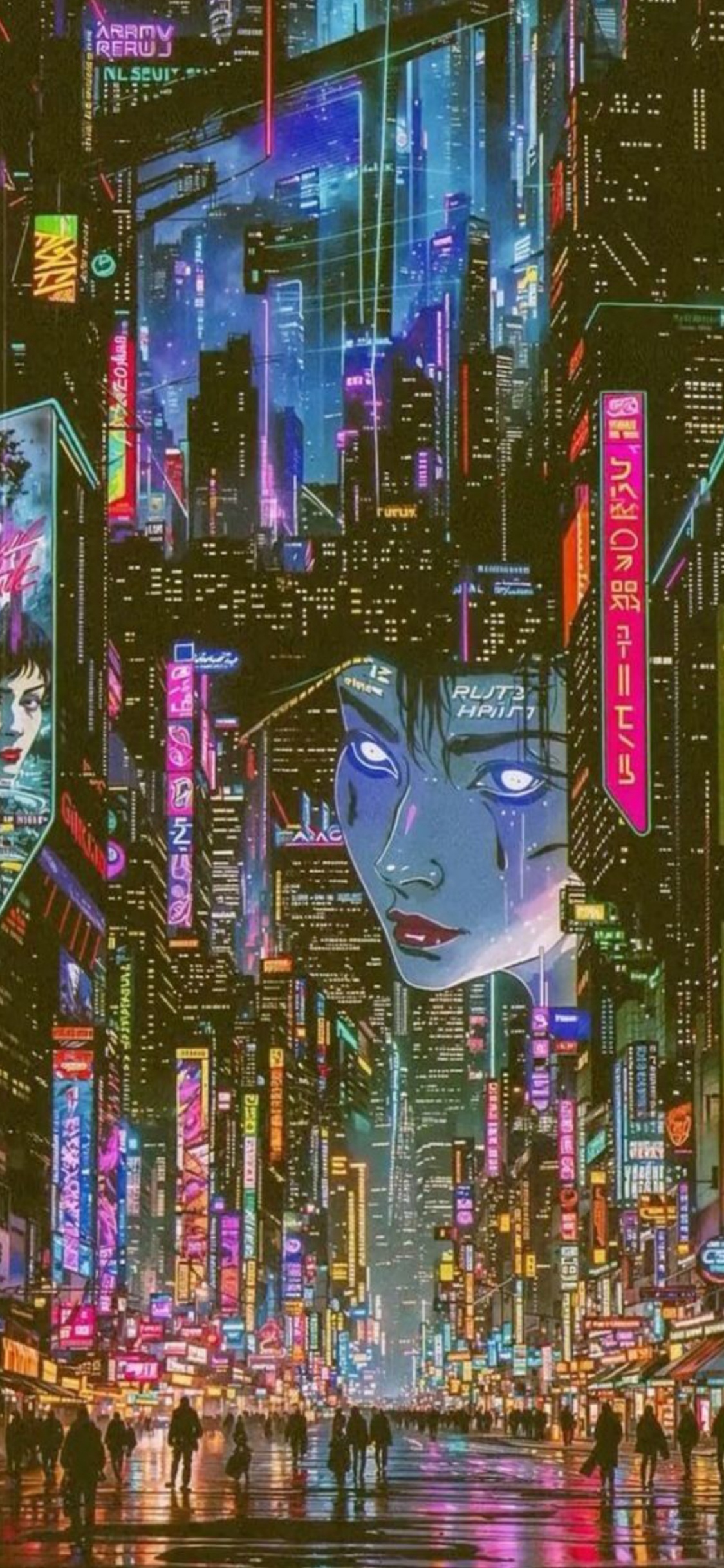 Обои Киберпанк 2077, Киберпанк, соларпанк в разрешении 1125x2436