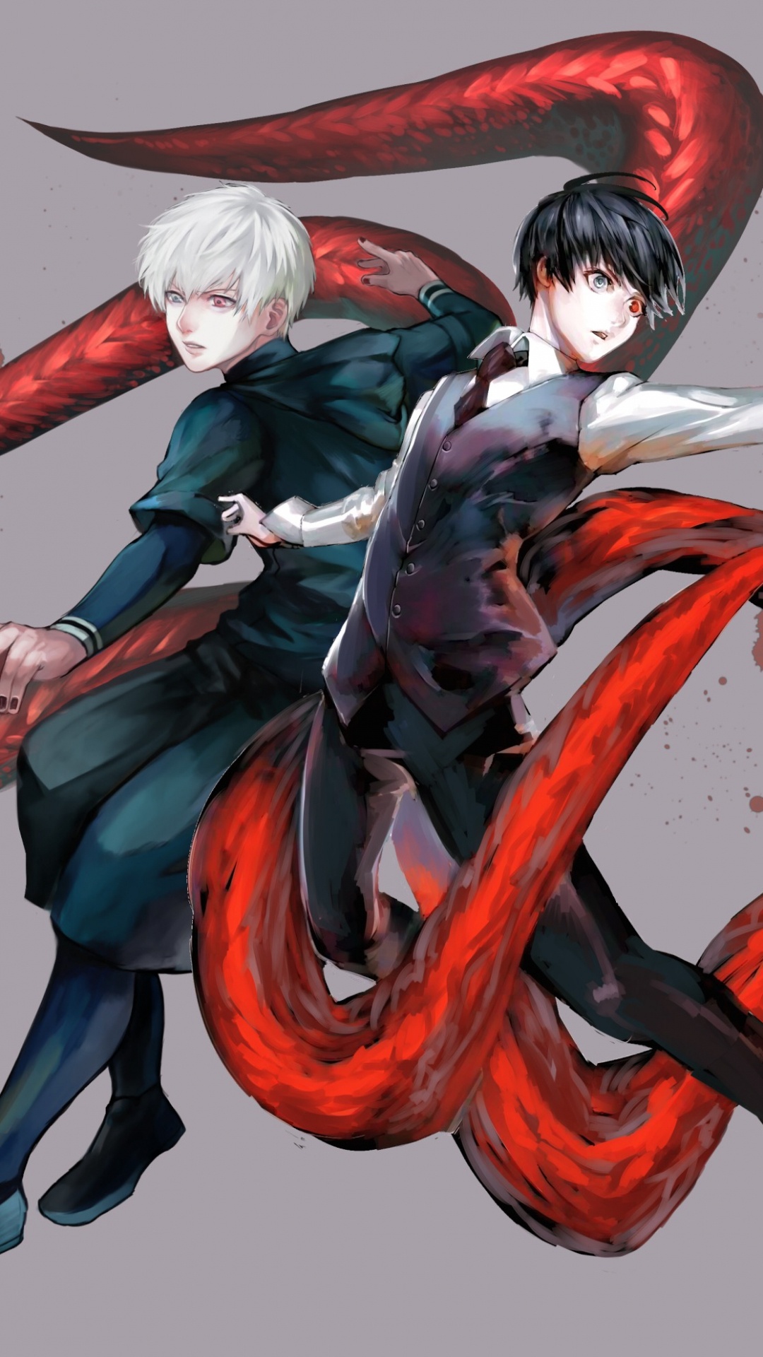 Обои Кен kaneki, Токио вурдалак, аниме, иллюстрация, демон в разрешении 1080x1920