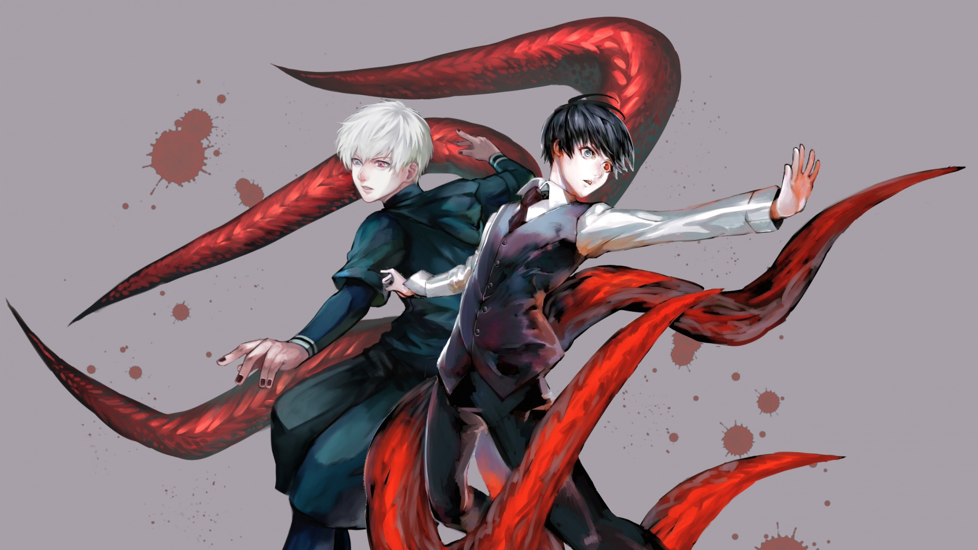 Обои Кен kaneki, Токио вурдалак, аниме, иллюстрация, демон в разрешении 1920x1080