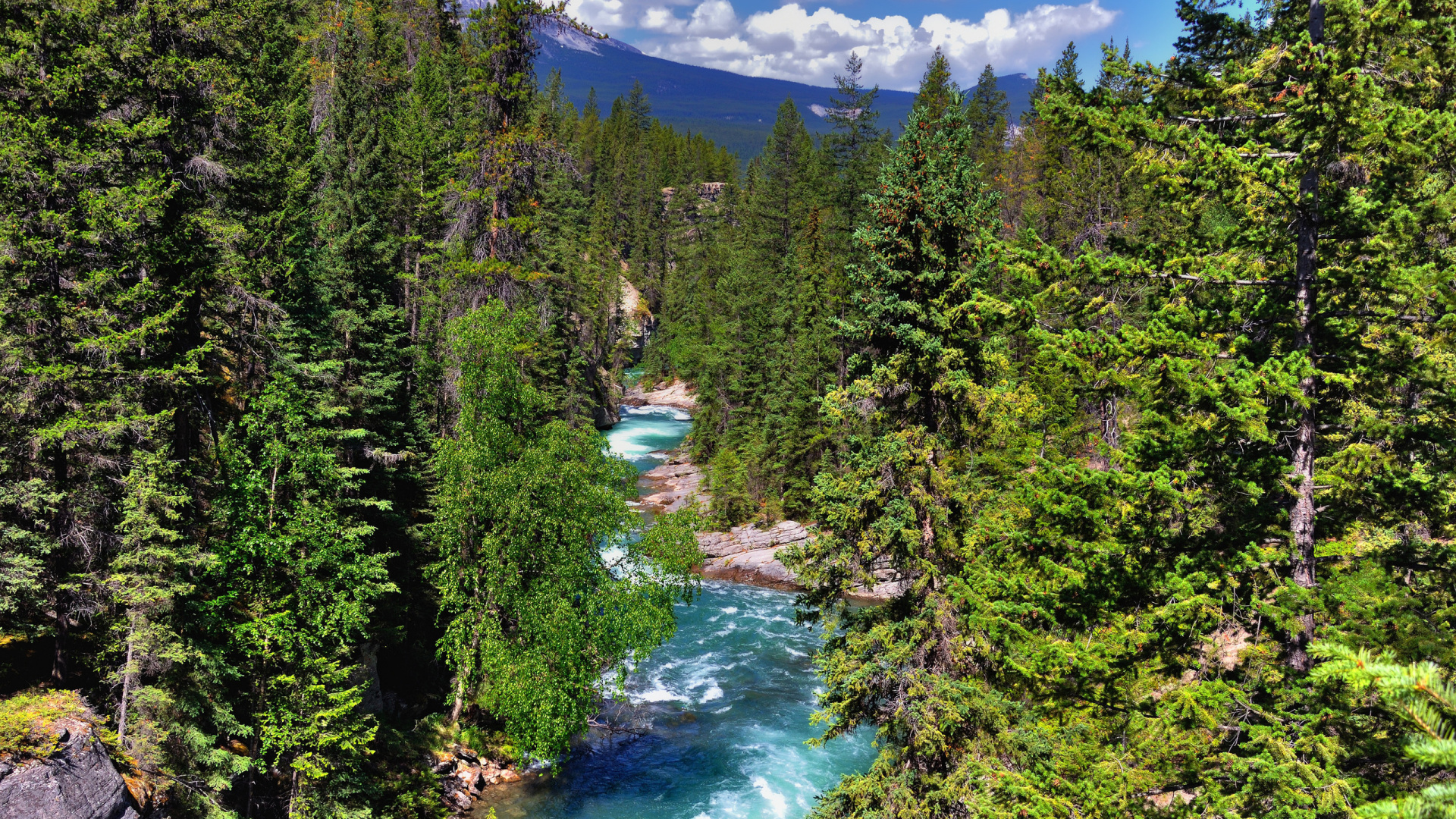 Обои Озеро Яшма, Джаспер, парк, национальный парк, природный заповедник в разрешении 1920x1080