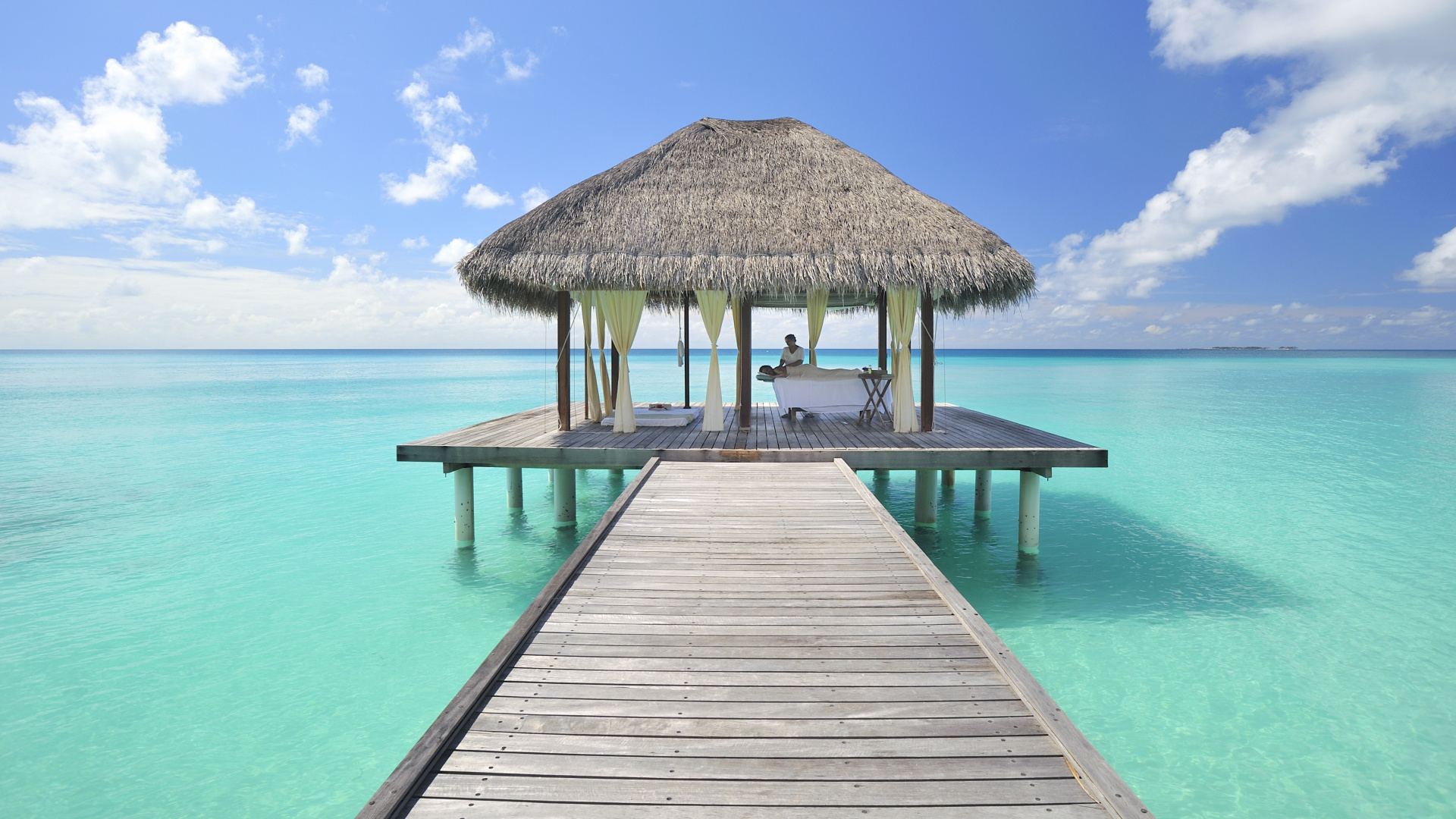 Обои прибежище, Остров, тропическая зона, море, отпуск в разрешении 1920x1080
