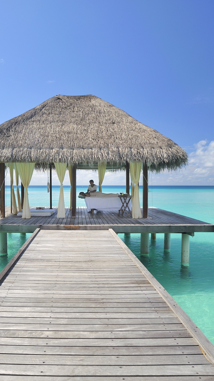 Обои прибежище, Остров, тропическая зона, море, отпуск в разрешении 750x1334