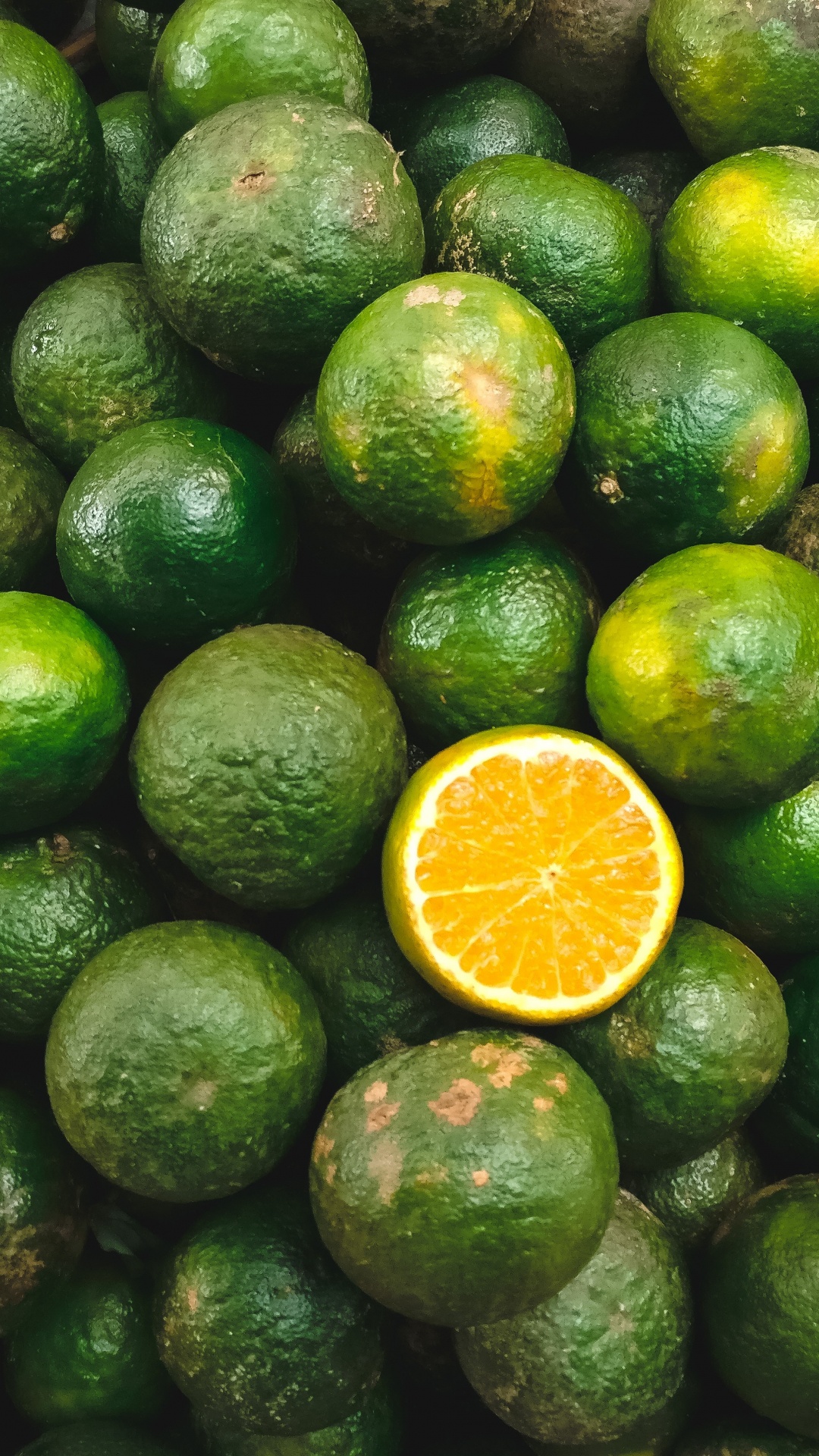 Обои лимон, Апельсин, известь, фрукты, лайм в разрешении 1080x1920