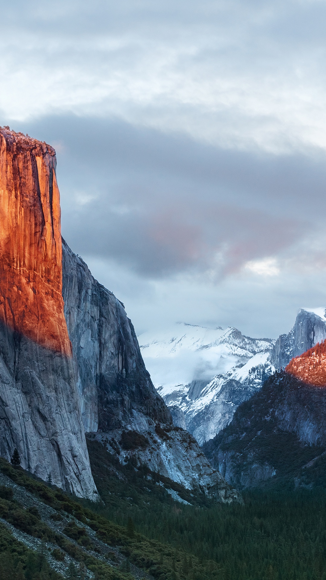 Обои OS X El Capitan, Операционная система, горный рельеф, гора, природный ландшафт в разрешении 1080x1920