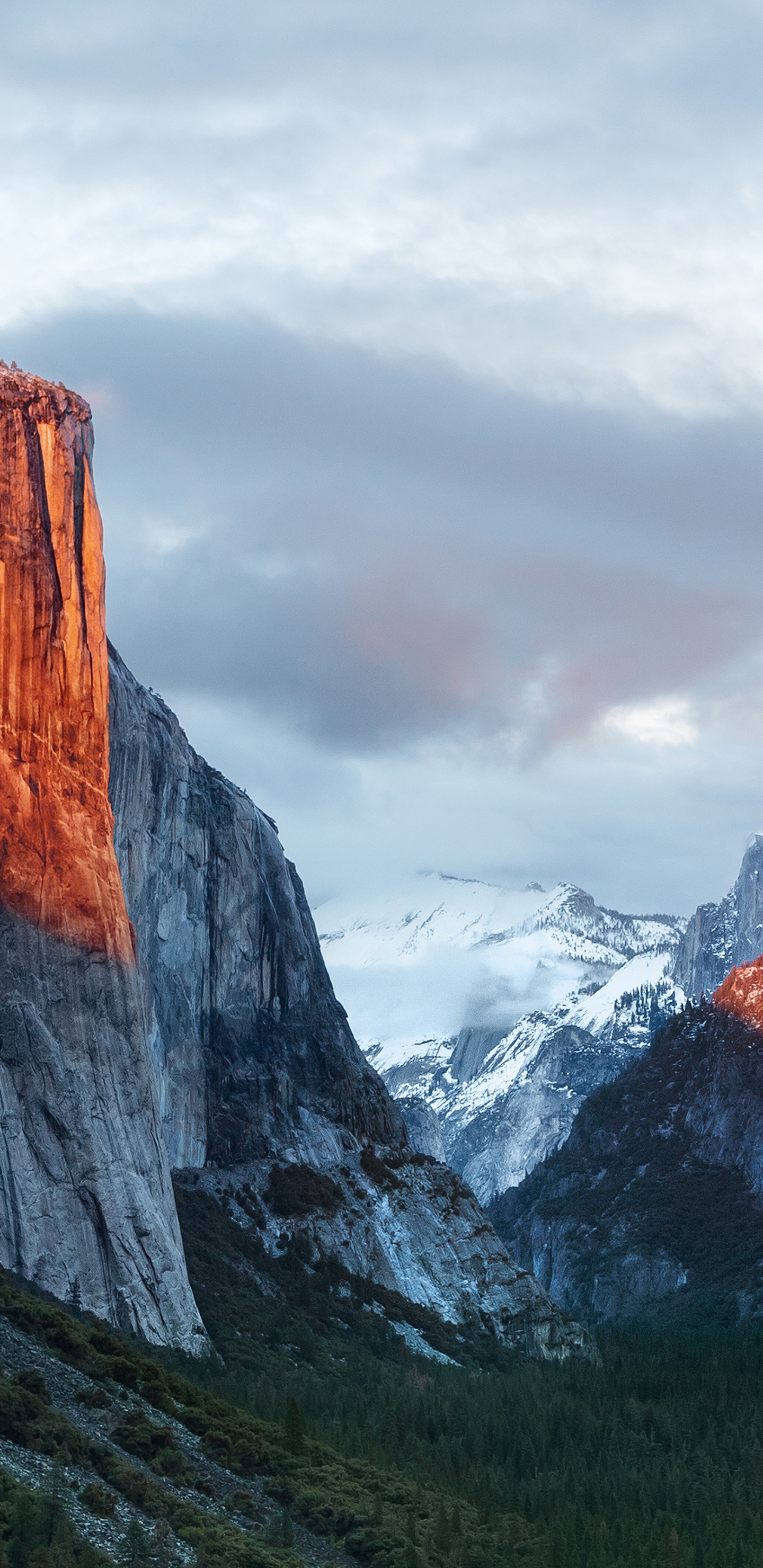 Обои OS X El Capitan, Операционная система, горный рельеф, гора, природный ландшафт в разрешении 1440x2960