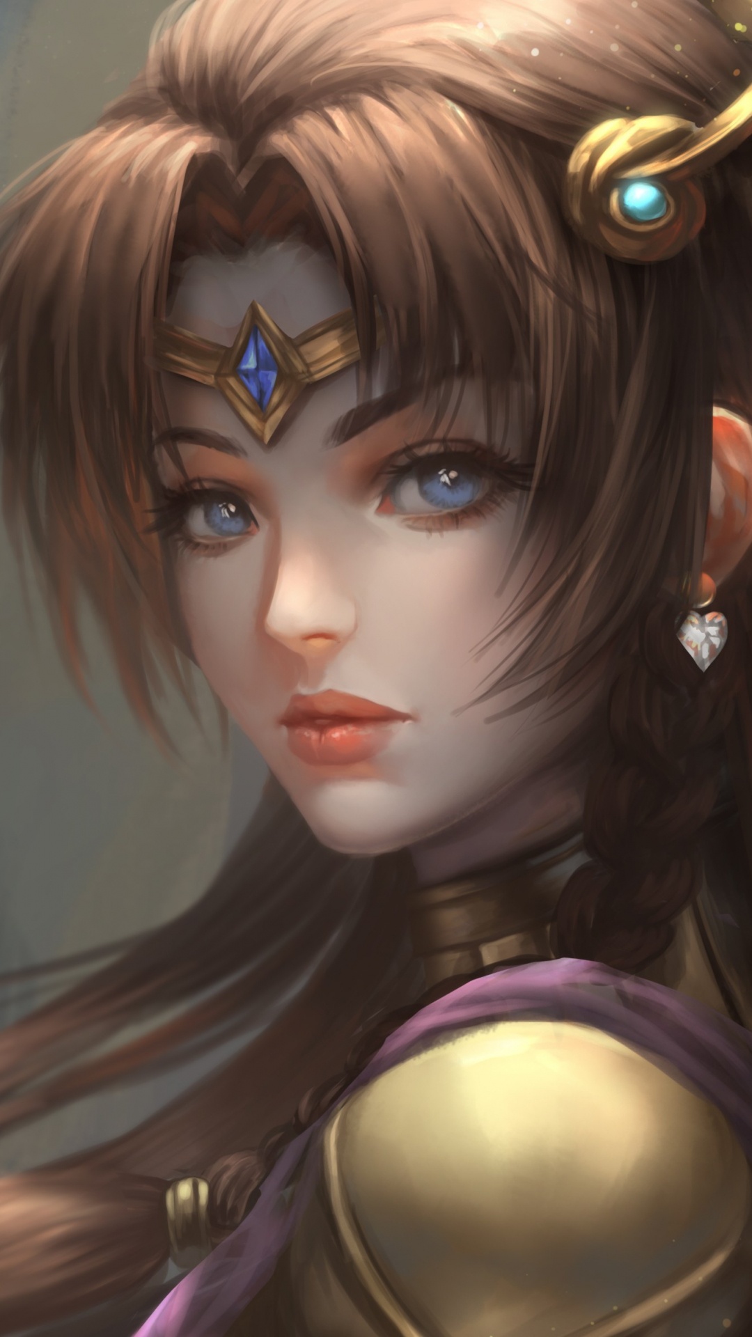 Обои арт, волосы, прическа, глаз, Научная фантастика в разрешении 1080x1920