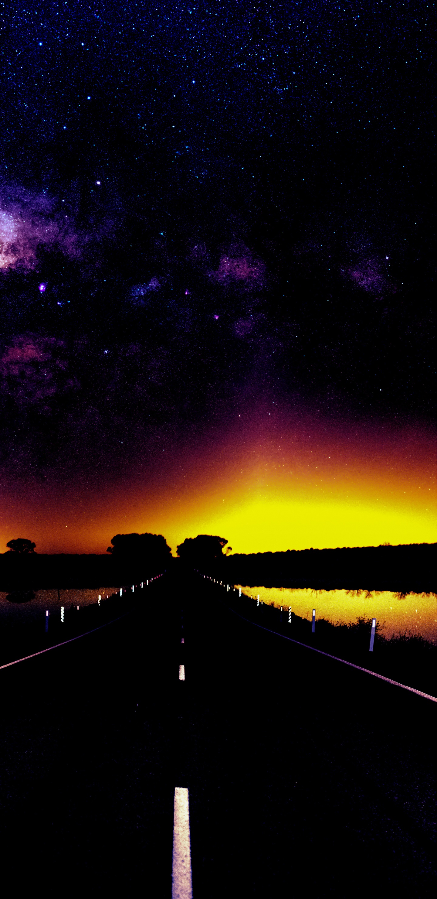 Обои Млечный Путь, природа, Астрономия, атмосфера, мир в разрешении 1440x2960