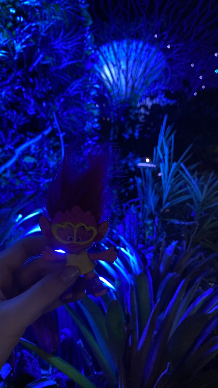 Обои Сингапур, свет, мажорель синий, морская биология, фрактальное искусство в разрешении 720x1280