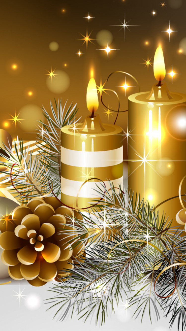 Обои Рождественский день, Рождественские украшения, Рождество, рождественский орнамент, пихта в разрешении 750x1334