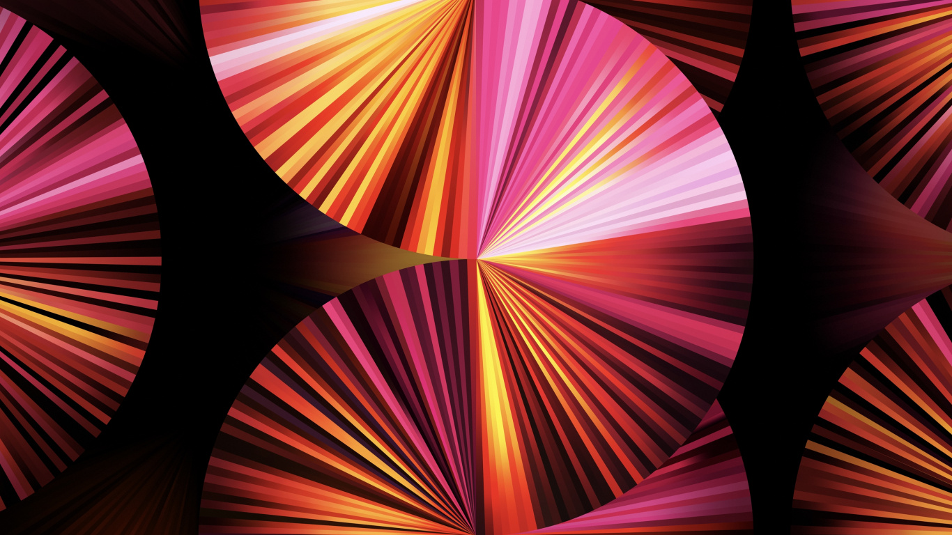 Обои Fan wallpaper in light pink for iPad Pro 11″ в разрешении 1366x768