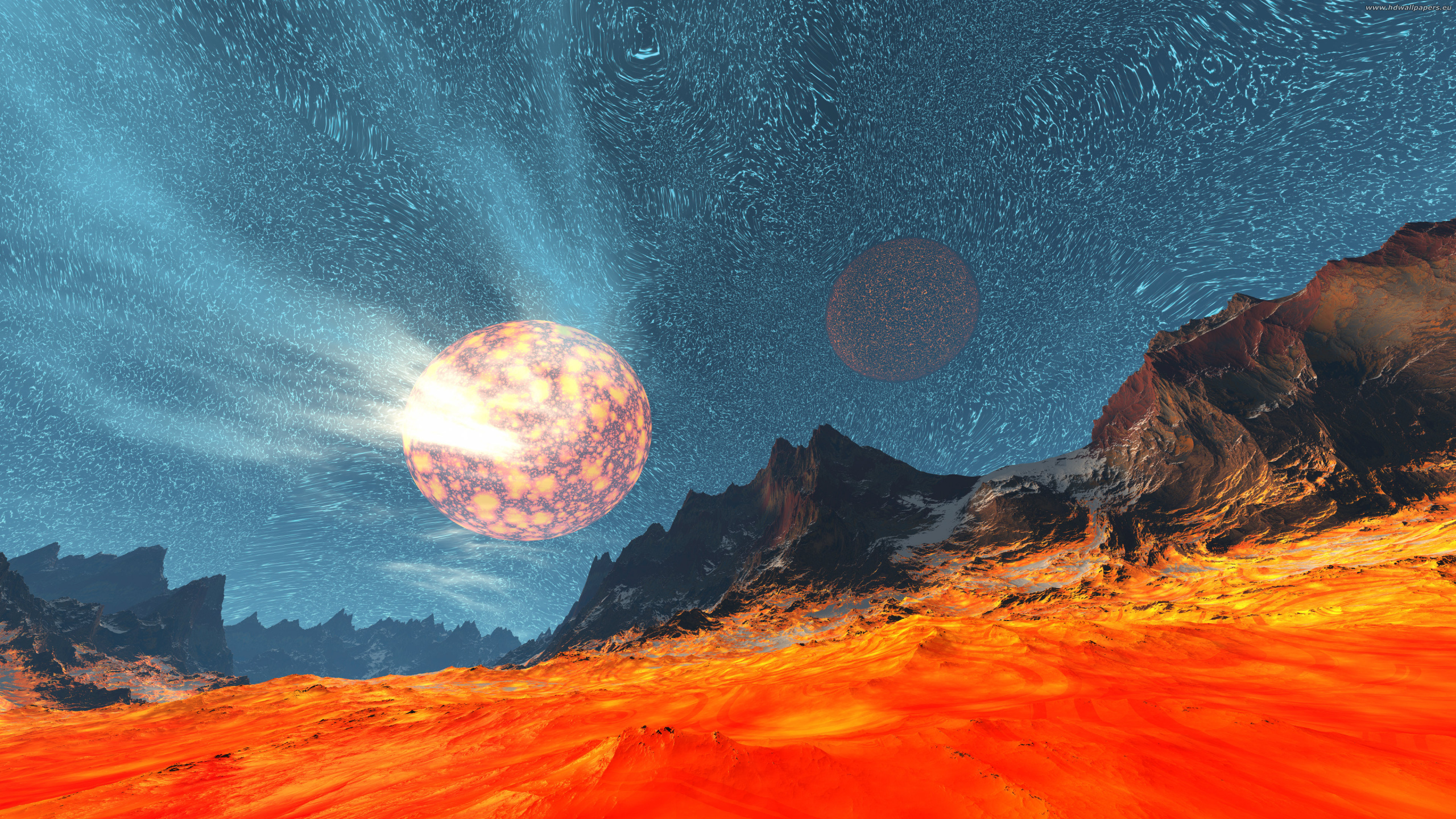 Обои Научная фантастика, природа, космическое пространство, атмосфера, земля в разрешении 2560x1440