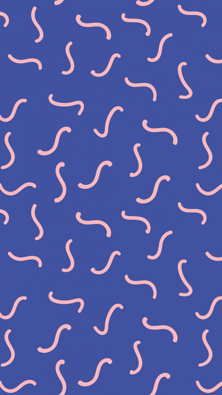 Обои узор, синий, оберточная бумага, линия, дизайн в разрешении 750x1334