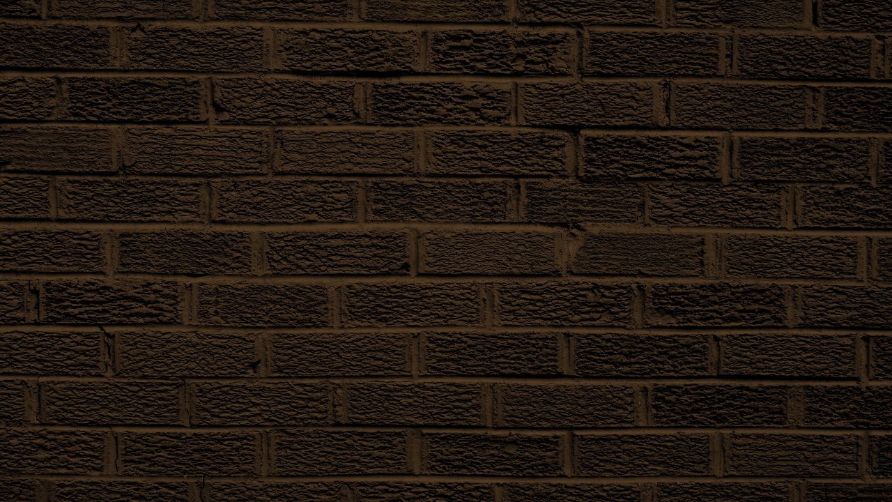 Обои коричневый цвет, кирпич, стена, кирпичная кладка, морилка в разрешении 1280x720