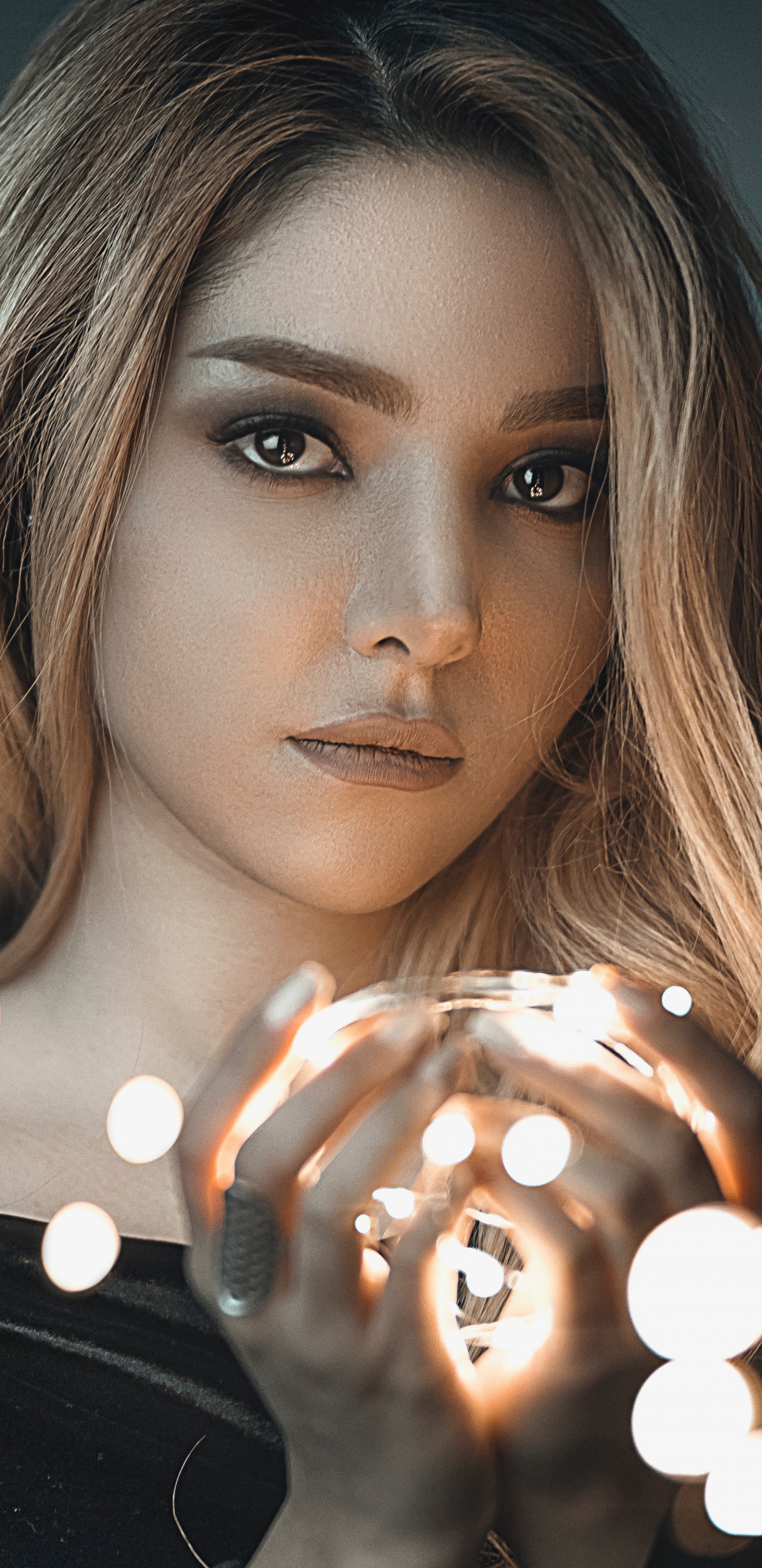 Обои волосы, лицо, губа, красота, кожа в разрешении 1440x2960