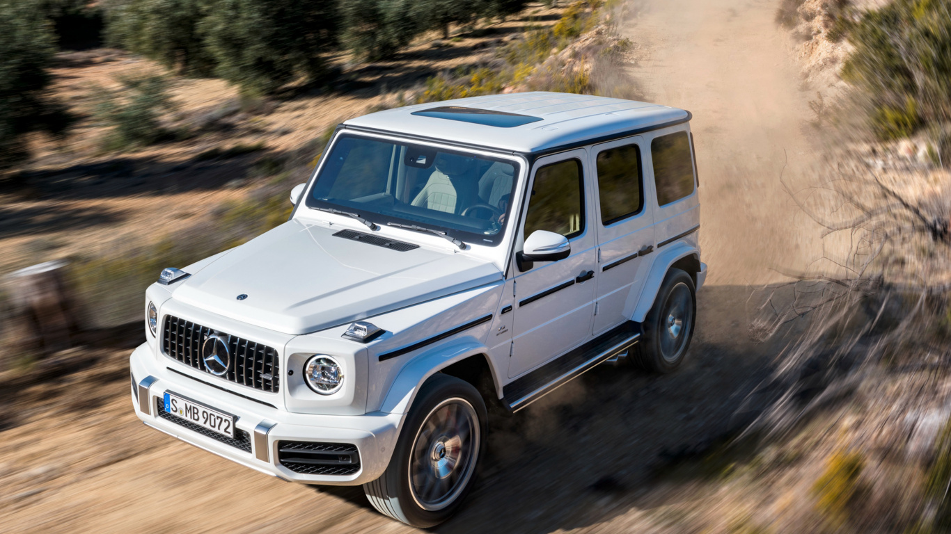 Обои авто, Офф-роуд, автомобильный экстерьер, лучший внедорожник, mercedes benz g class в разрешении 1366x768