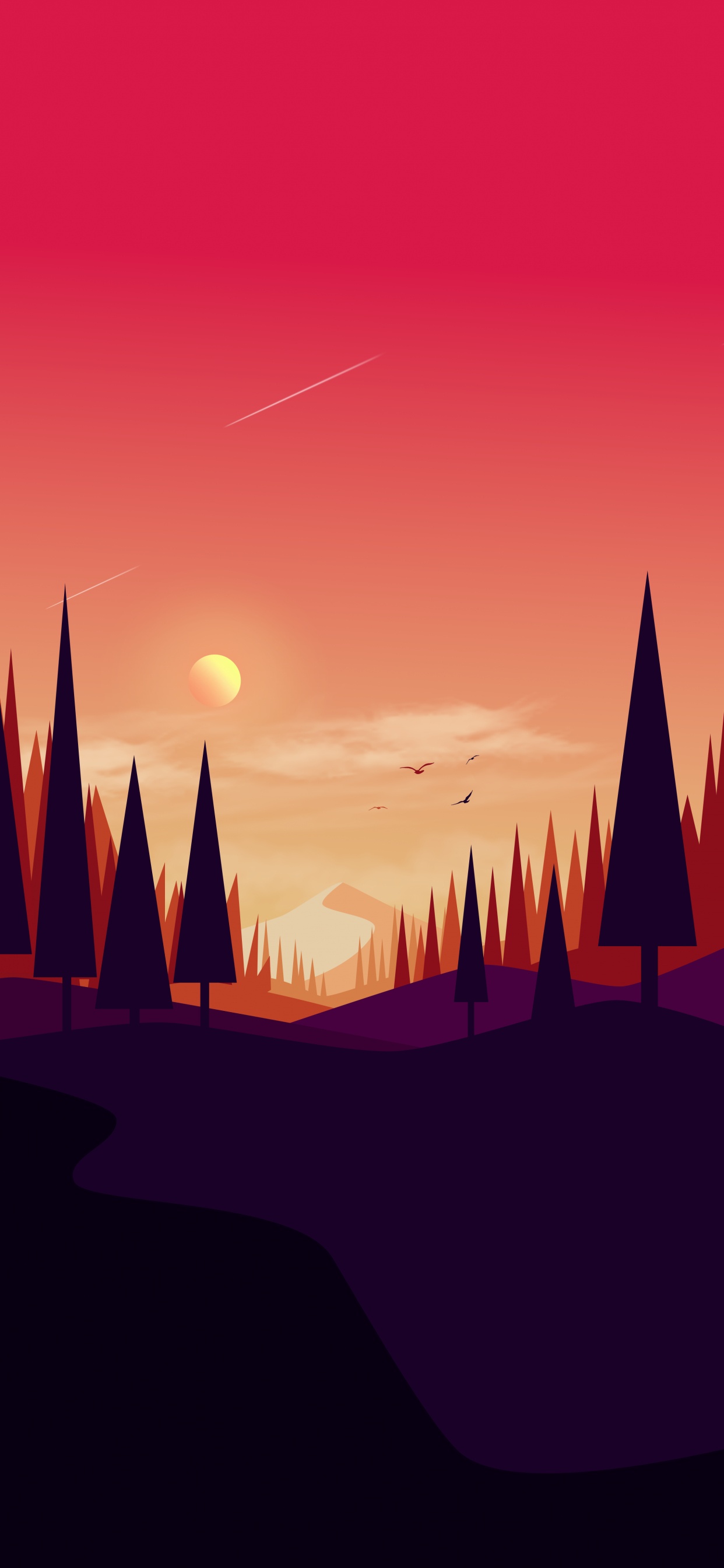 Обои облако, природный ландшафт, биом, пейзаж, сумрак в разрешении 1242x2688