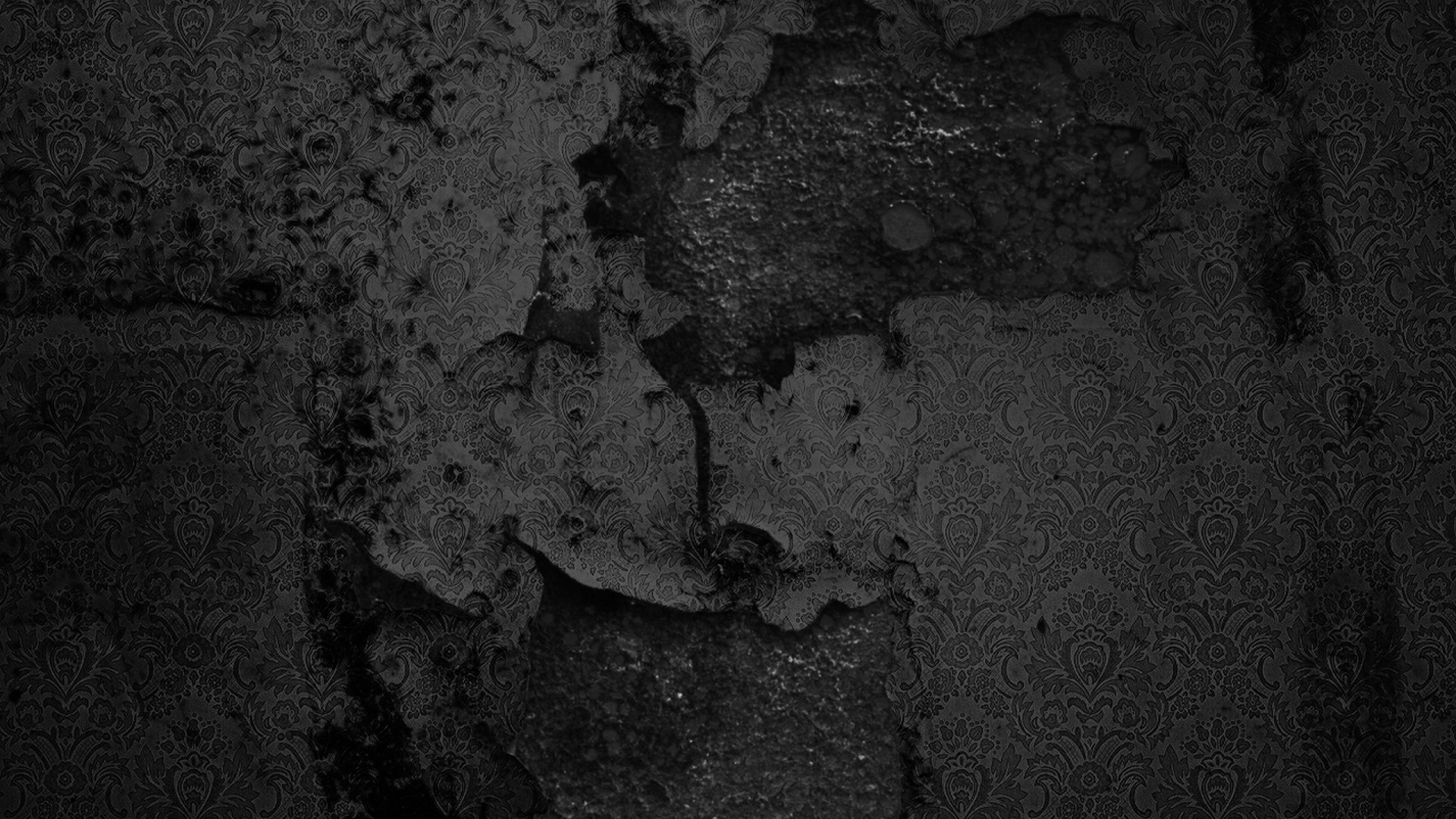 Обои текстура, черный, стена, монохромный, рок в разрешении 1920x1080
