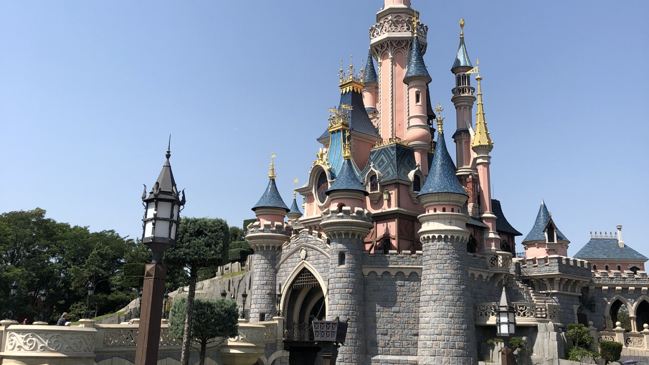 Обои Диснейленд, историческое место, ориентир, флерон, башни в разрешении 1280x720