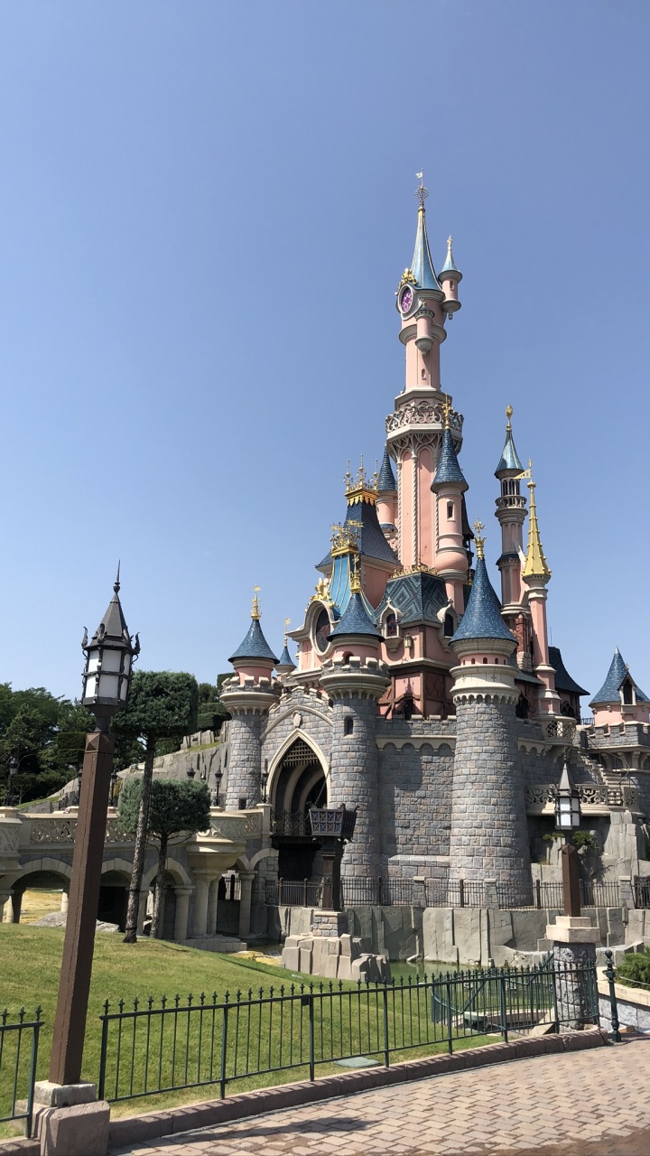 Обои Диснейленд, историческое место, ориентир, флерон, башни в разрешении 720x1280