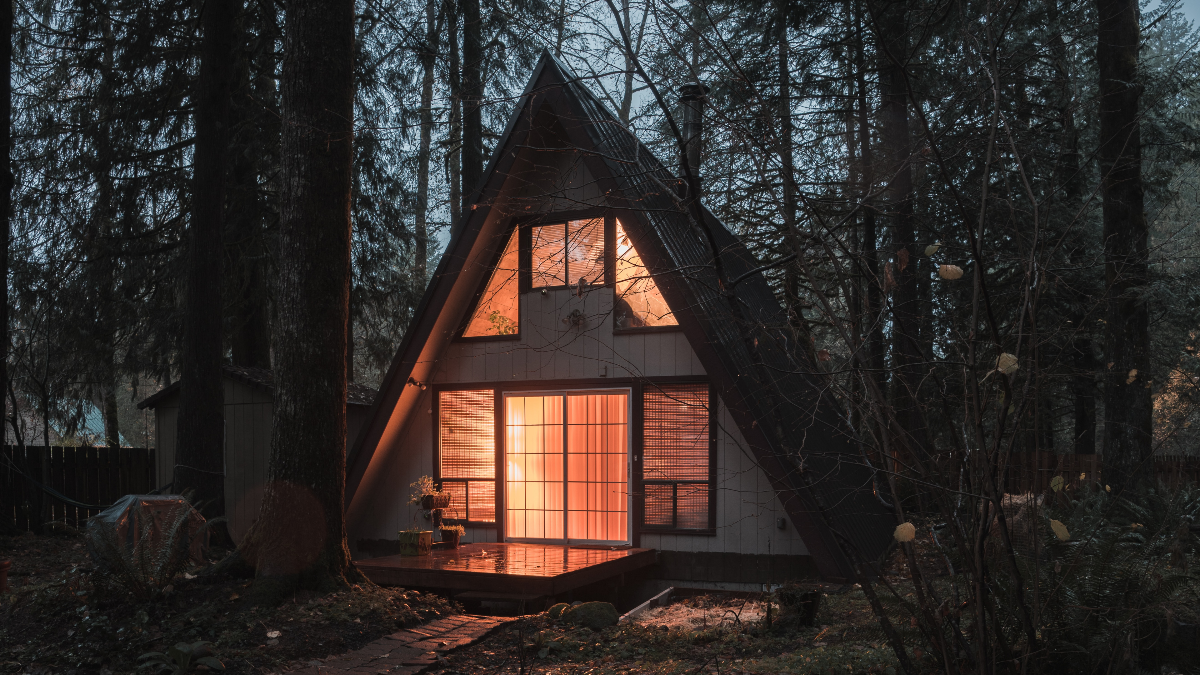 Обои Хаус, здание, дерево, родина, коттедж в разрешении 3840x2160