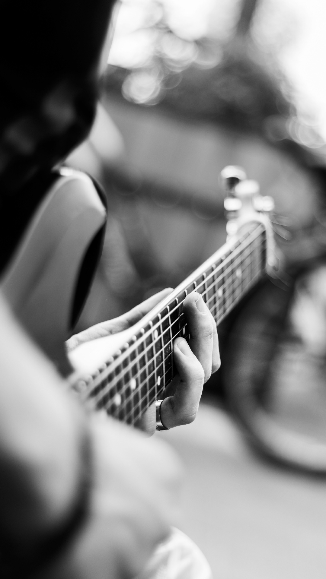 Обои гитара, электрогитара, акустическая гитара, басгитара, струнный инструмент в разрешении 1080x1920