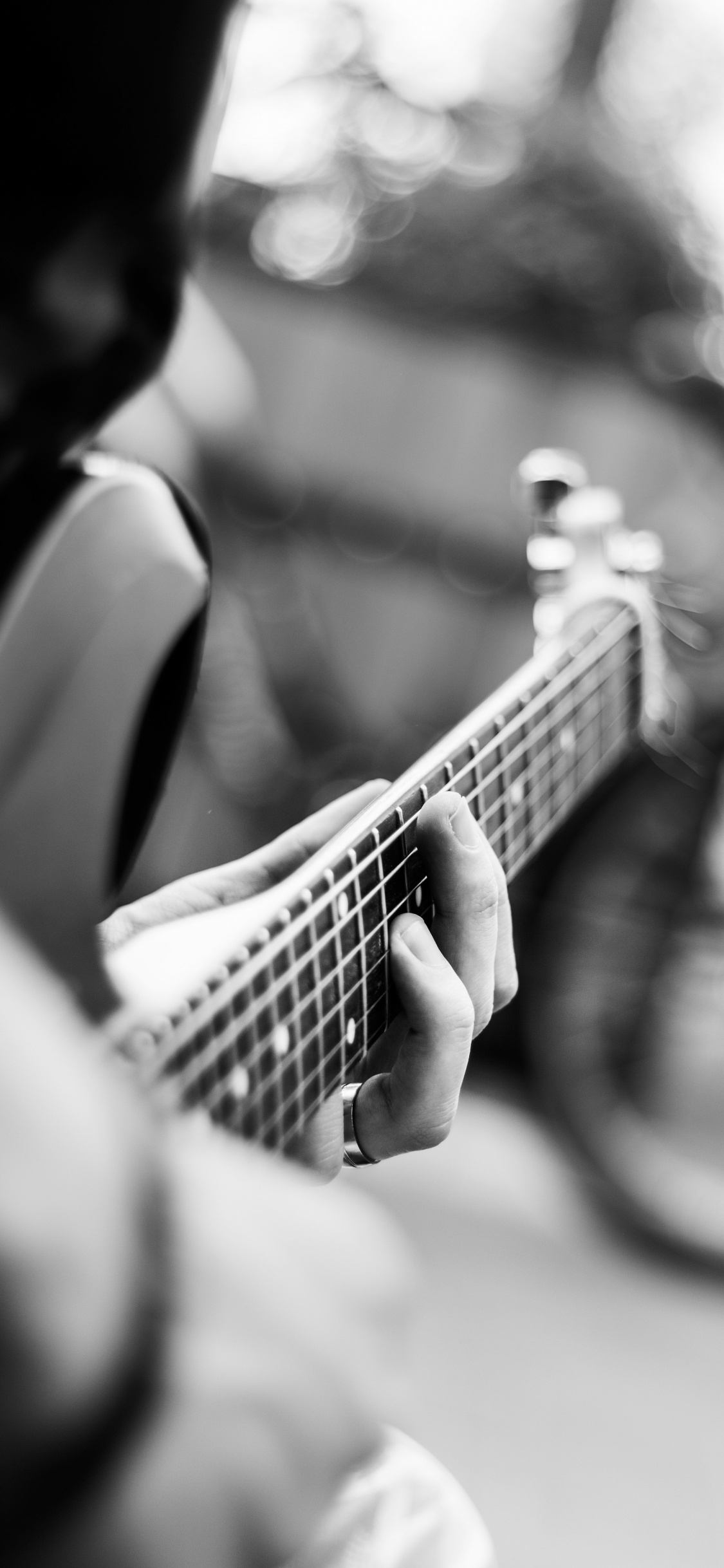 Обои гитара, электрогитара, акустическая гитара, басгитара, струнный инструмент в разрешении 1125x2436