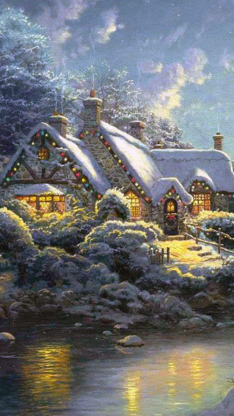 Обои живопись, арт, артист, природа, акварельные краски в разрешении 750x1334