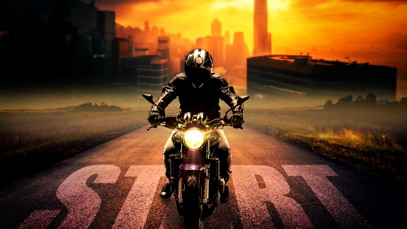 Обои мотоцикл, велосипед, мотоциклетный шлем, мотоспорт, автомобильные запчасти в разрешении 1366x768