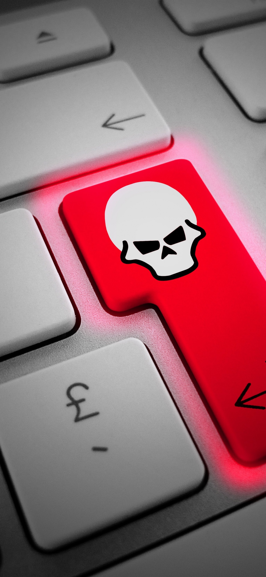 Обои Хакер безопасности, хакер, красный цвет, электронное устройство, технологии в разрешении 1125x2436