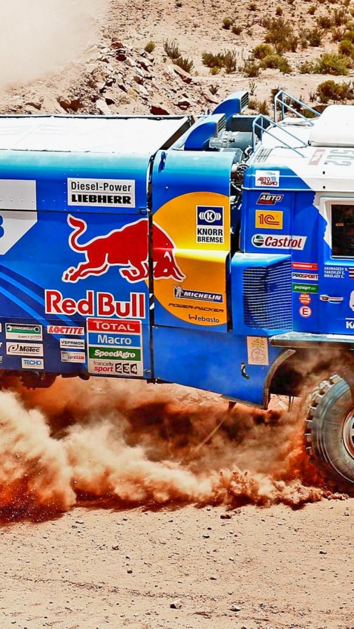 Обои Ралли Дакар 2018, КАМАЗ, КАМАЗ мастер, сплочение, автоспорт в разрешении 720x1280