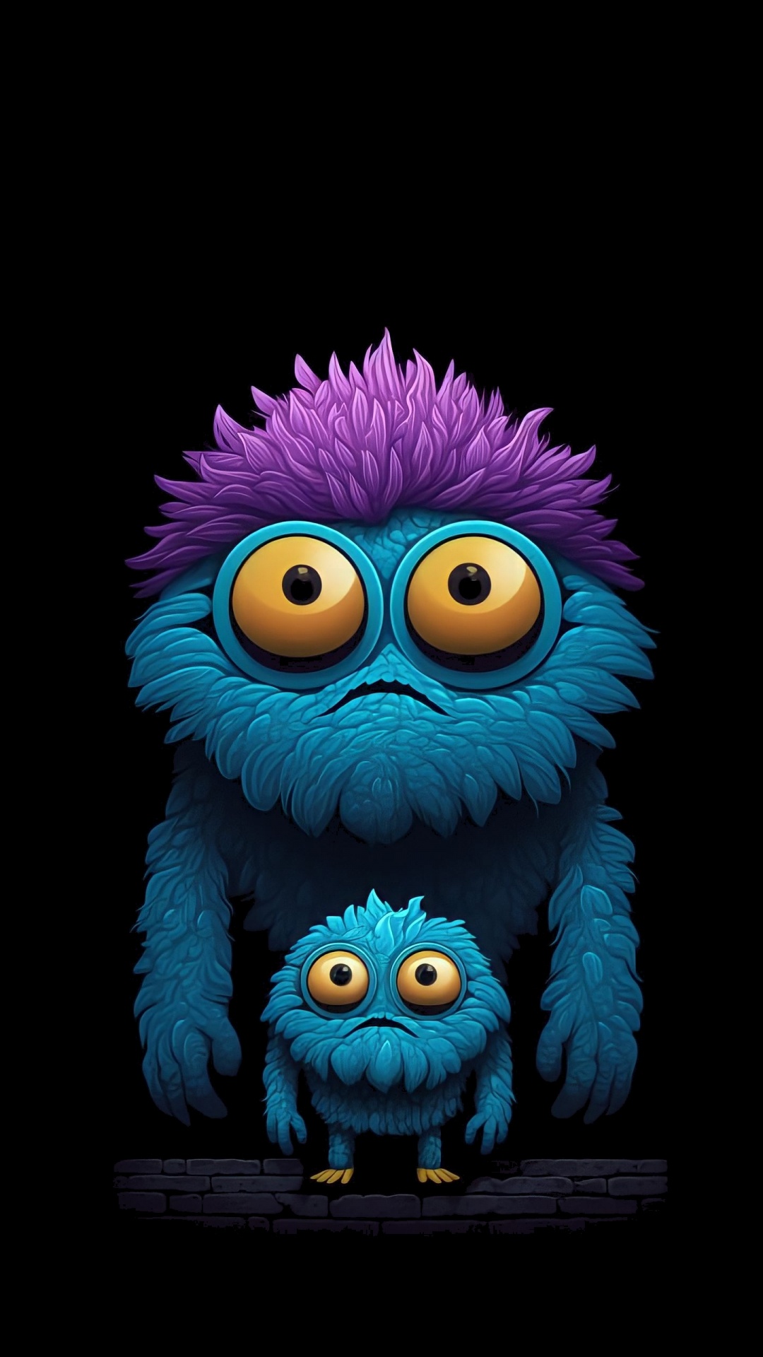 Обои мягкая игрушка, арт, иллюстрация, графический дизайн, мимика в разрешении 1080x1920