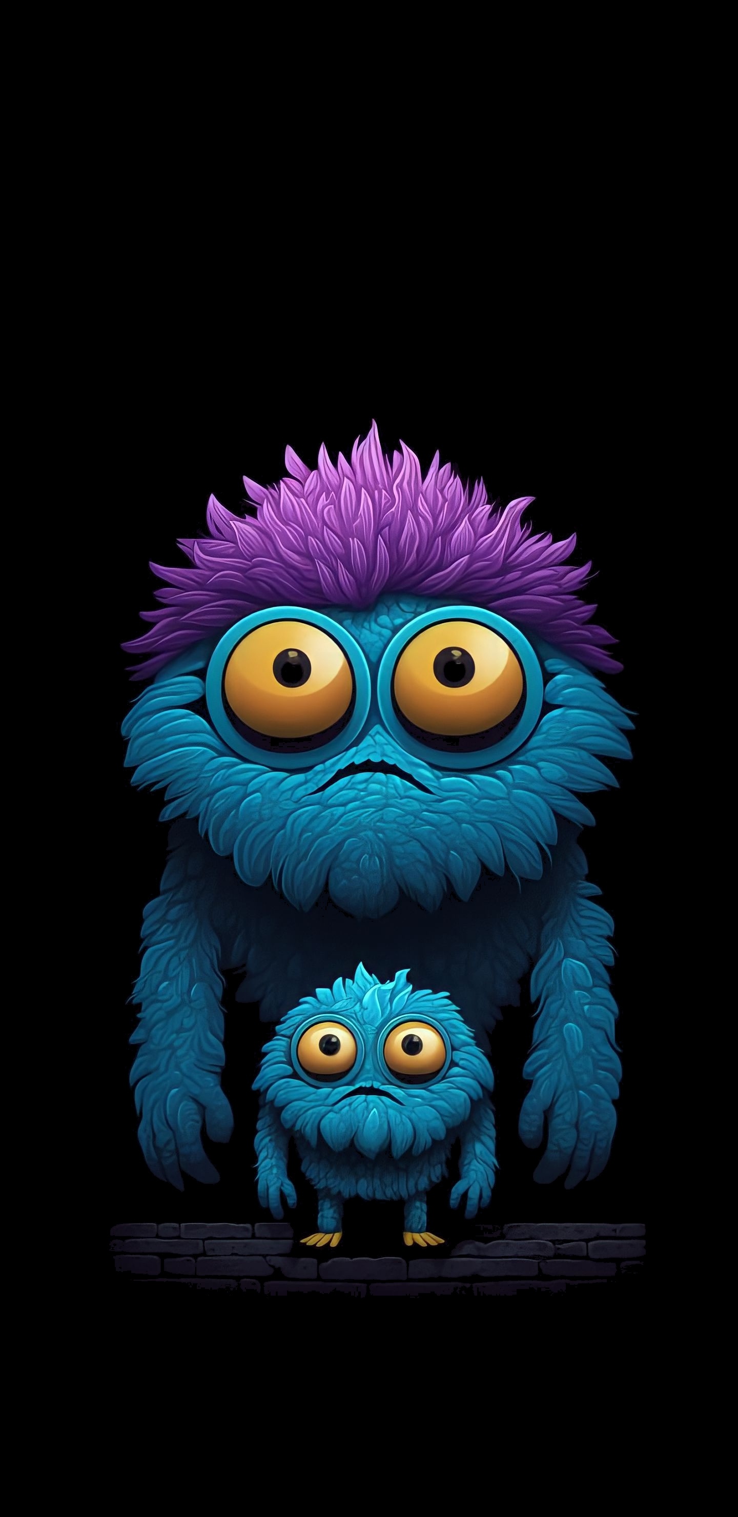 Обои мягкая игрушка, арт, иллюстрация, графический дизайн, мимика в разрешении 1440x2960